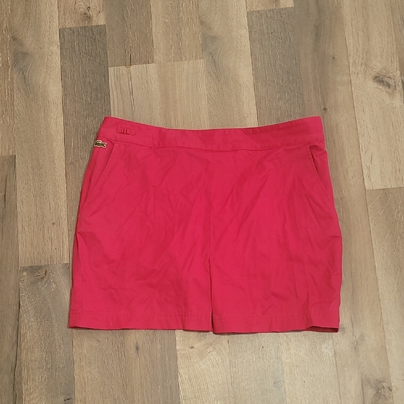 Lacoste Sport Fuscha Pink Bermudas Casual Skort Size 10 - Picture 1 of 6